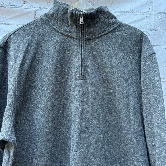 Faherty Pullover Sweater Sweatshirt 1/4 Zip Heathered Gray XL Comfort Active - Picture 3 of 8